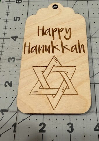 Wood Craft Ornament Hanukkah Star Gift Card Holder