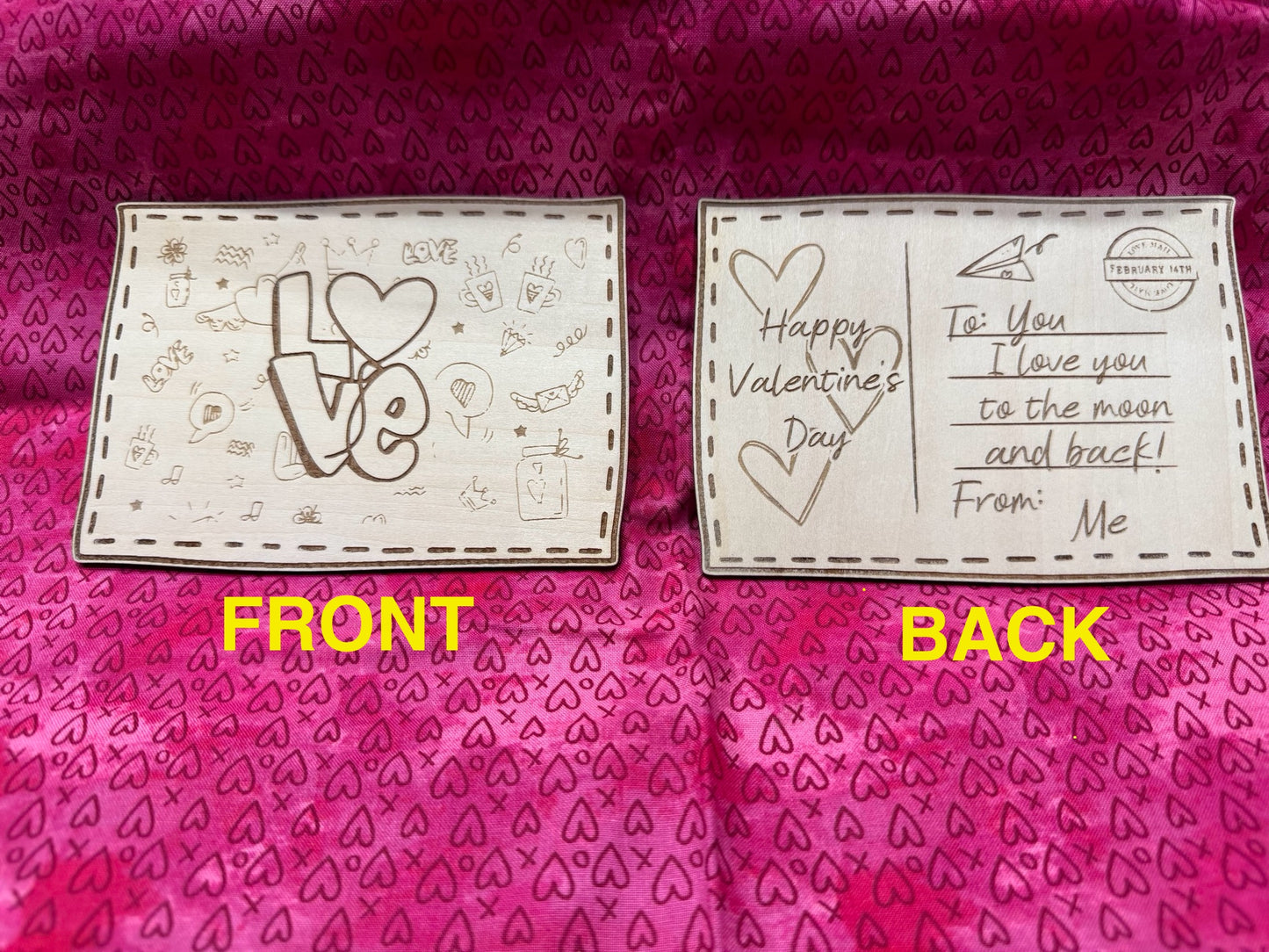 Wood Craft- VALENTINE'S POST CARD