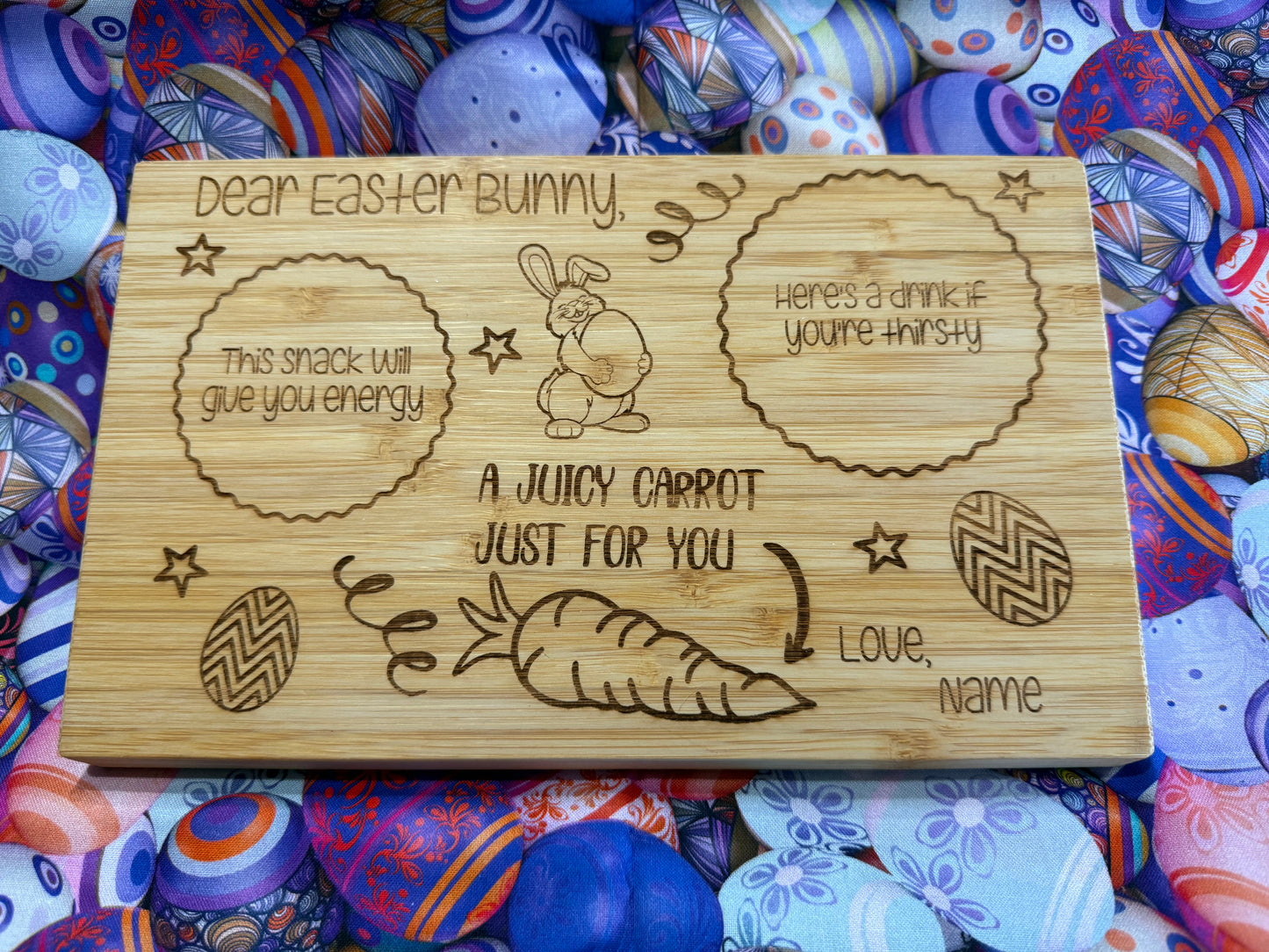 Easter/Spring Bunny Personalized Board