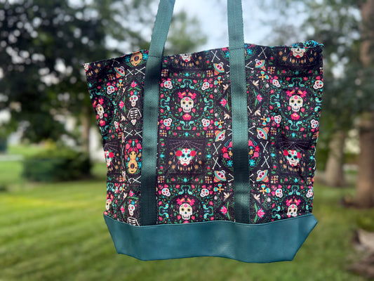 Candy Skull tote bag by Urban Ewe