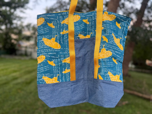 Yellow Submarine tote bag by Urban Ewe