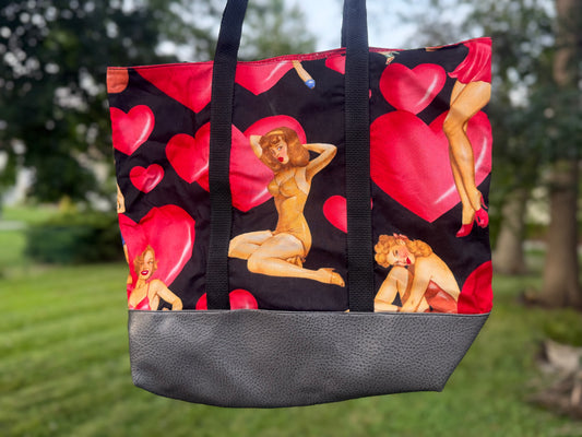 Pin Up Girl tote bag by Urban Ewe
