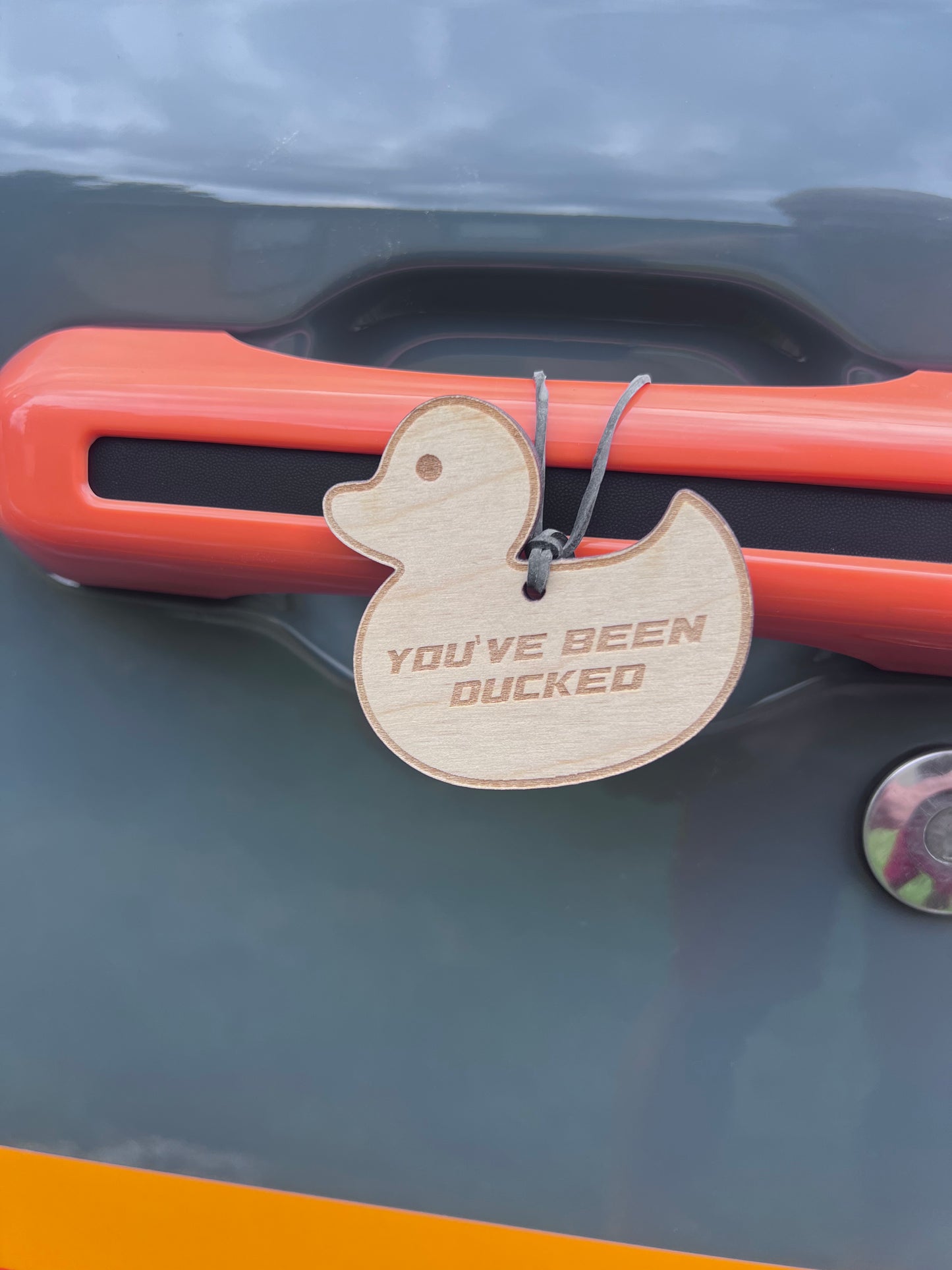 JEEP- WOOD ENGRAVED YOU'VE BEEN DUCKED